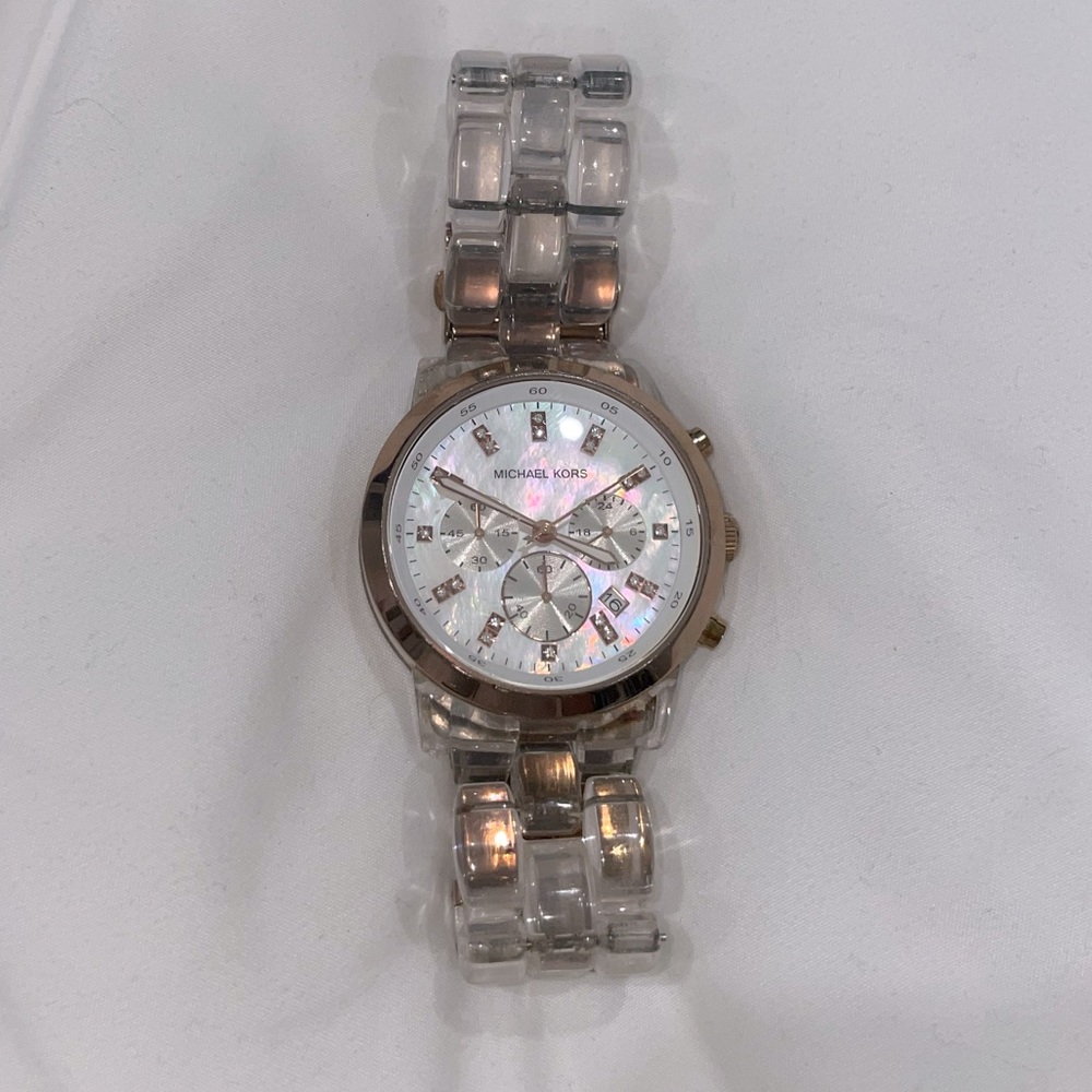 Michael Kors watch clear band